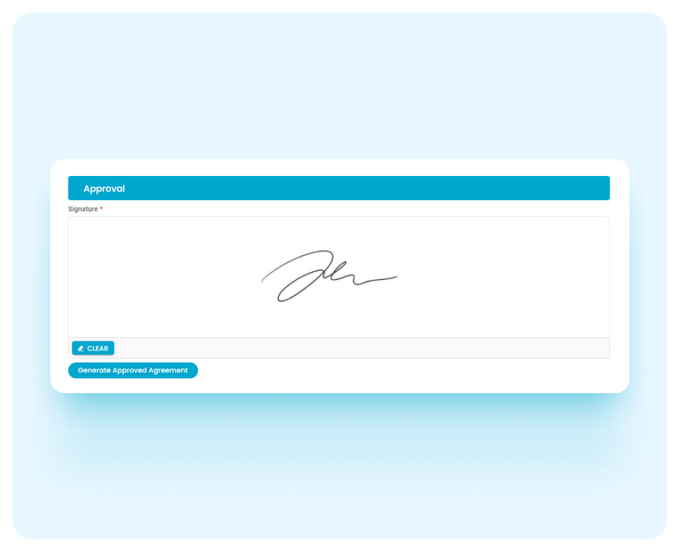HR Today e-signing screen showing digital employment document signing process